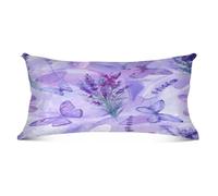 Copricuscino Lavanda E Farfalla Non Sbiadisce Pillow Cover Morbido Cuscino Casi per Letto Livingroom Famiglia M