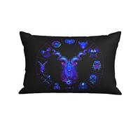 Copricuscino Letto Capricorn Neon Horoscope Circle Fodere Cuscini Quadrato Federa, per Interni Ed Esterni, Auto, Sedia, 40x60cm