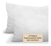 Copricuscino Letto - Copriguanciale Con Cerniera - Federe Cuscino Letto - 2 Pezzi - 100% Cotone - 50x80cm