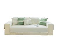 Copricuscino per divano, 100 x 250 cm, antimacchia, protezione personalizzabile per divano a 1, 2, 3, 4 posti, per tutte le stagioni, colore: bianco
