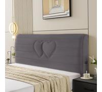 Copricuscino per testiera elasticizzato, copriletto trapuntato spesso, copriletto per testiere matrimoniali king size, super king size, camera da letto moderna, copertura completa-Dark Gray||200cm