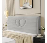 Copricuscino per testiera elasticizzato, copriletto trapuntato spesso, copriletto per testiere matrimoniali king size, super king size, camera da letto moderna, copertura completa-Light Gray||200cm
