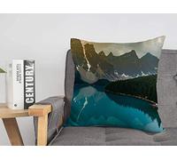 Copricuscino Riflessione Alba Acque turchesi Morena Estate Lago Peccato Turismo Viaggi Design Federe per cuscini canadesi accoglienti 18 x 18 pollici per letto auto Lving Room