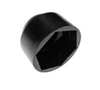 Copridadi in Plastica (Polietilene) a Cupola, Tappo di Protezione per Viti con Testa Esagonale, per Viti, Dadi e Bulloni - M18 - Nero - 50 pezzi - Plastic Hardware Store