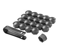 Copridadi Ruota Auto per Citroen C2, 20 Pezzi Copri Dado Tappi Protettivi per Bulloni Plastica Esagonali con Pinza di Rimozione,C/Grey-B/19mm
