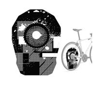 Copridisco per Ciclismo, Protezioni per Disco Freno Bici, Protettore Impermeabile Leggero, Design Facile da Pulire 49.99x37.01 Centimetri, Protezione del Rotore per Bici contro Detriti, Fango