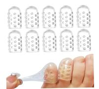 Copridita, 10 pezzi Proteggi dita in silicone Protezione antiattrito traspirante Manica morbida Comfort e sollievo dal dolore per donne, uomini, calli, vesciche, cappucci in silicone