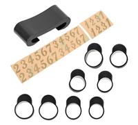 Copridita in Silicone Nero per Handpan, 8 Pezzi, Pratica Silenziosa | Comfort per Dita, Libertà nei Movimenti, Uso in Casa o Palco, Accessori Supporto Bacchetta e Adesivi Note