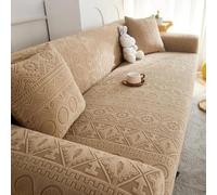 Copridivani Elasticizzati Copridivani Jacquard in Stile Bohémien Facili da Indossare Protezioni per Mobili in Morbida Peluche per Divani Due Posti Divani Componibili(Khaki,3 seaters(190-230cm))