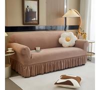 Copridivano 1/2/3/4 Posti con Braccioli, Copri Divano AntiGraffio Gatto, Copridivani Elasticizzati, Universale Moderno Copri Divano, Impermeabile,Camel,1 Sitzer