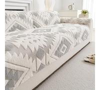 Copridivano 1 2 3 4 Posti, Copriletto Matrimoniale Multiuso Copritutto, Coperta Copridivano Antiscivolo Reversibile, Lavabile Coperta Decorativa per Divano(Light Gray,90x70cm)