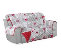 Copridivano 1 2 3 4 Posti Double Face Salvadivano Trapunt Bicolor Fantasia Cuori