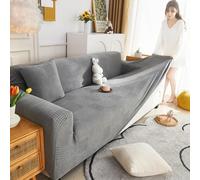 Copridivano 1234 Posti Super Elasticizzato, Fodera Per Divano 2/4/1 Posti Antiscivolo Copri Divano Antigraffio Gatto,Copridivano 3 Posti Con Braccioli Per Bambini, Animali Domestici ( Color : Dark Gra