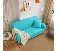 Copridivano 2 Posti Blu Cielo Copri Divano 2 Posti con Braccioli Spandex Copridivano Antigraffio Gatto Lavabile Copertura Divano Universale Copridivani Elastici Durabile Coprifivano