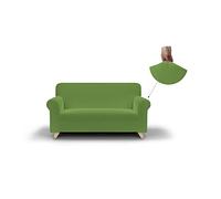 Italian Bed Linen Più Bello copridivano bielastico Sagomato Tessuto a Struttura Liscia, 97% Poliestere + 3% Elastan, Verde Mela, 2 Posti