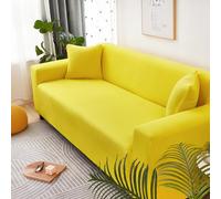 Copridivano 2 Posti Giallo Limone Copri Divano 2 Posti con Braccioli Spandex Copridivano Antigraffio Gatto Lavabile Copertura Divano Universale Copridivani Elastici Durabile Coprifivano