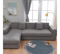Copridivano 2 Posti Grigio Copri Divano 2 Posti con Braccioli Spandex Copridivano Antigraffio Gatto Lavabile Copertura Divano Universale Copridivani Elastici Durabile Coprifivano