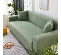 Copridivano 2 Posti Retro Verde Copri Divano 2 Posti con Braccioli Spandex Copridivano Antigraffio Gatto Lavabile Copertura Divano Universale Copridivani Elastici Durabile Coprifivano