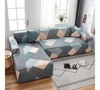 Copridivano 3 Posti Blu Chiaro Verde Copri Divano 3 Posti con Braccioli Spandex Copridivano Antigraffio Gatto Lavabile Copertura Divano Universale Copridivani Elastici Durabile Coprifivano