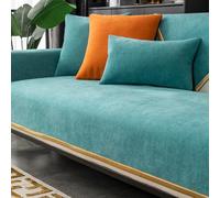 Copridivano 3 Posti con Penisola Ciniglia, Stile Moderno E Minimalista, Telo Copridivano con Tessuto Super Morbido Universale, Fodera per Divano Antiscivolo Antimacchia