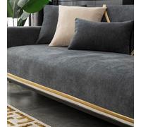 Copridivano 3 Posti con Penisola Ciniglia, Stile Moderno E Minimalista, Telo Copridivano con Tessuto Super Morbido Universale, Fodera per Divano Antiscivolo Antimacchia