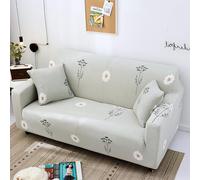 Copridivano 3 Posti Fiore Bianco Copri Divano 3 Posti con Braccioli Spandex Copridivano Antigraffio Gatto Lavabile Copertura Divano Universale Copridivani Elastici Durabile Coprifivano