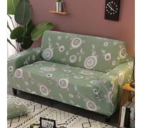 Copridivano 3 Posti Fiore Verde Copri Divano 3 Posti con Braccioli Spandex Copridivano Antigraffio Gatto Lavabile Copertura Divano Universale Copridivani Elastici Durabile Coprifivano