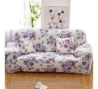 Copridivano 3 Posti Fiori Viola Telo Divano Spandex Copritutto per Divano Lavabile Copridivani Elastici Copridivano Antigraffio Gatto Elastico Copri Divani Sofa Cover