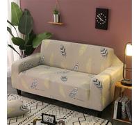 Copridivano 3 Posti Foglie Gialle Nere Copri Divano 3 Posti con Braccioli Spandex Copridivano Antigraffio Gatto Lavabile Copertura Divano Universale Copridivani Elastici Durabile Coprifivano