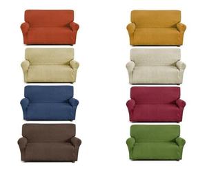 Copridivano 3 posti in tessuto elastico (da 170cm a 210cm) Made in Italy (Colore da scegliere con una mail)