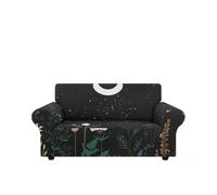 Copridivano 3 Posti Luna Nera Bianca Copri Divano 3 Posti con Braccioli Spandex Copridivano Antigraffio Gatto Lavabile Copertura Divano Universale Copridivani Elastici Durabile Coprifivano