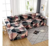 Copridivano 3 Posti Oro Nero Rosa Copri Divano 3 Posti con Braccioli Spandex Copridivano Antigraffio Gatto Lavabile Copertura Divano Universale Copridivani Elastici Durabile Coprifivano