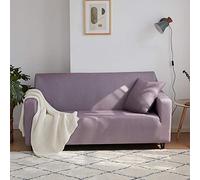 Copridivano 3 Posti Retro Viola Copri Divano 3 Posti con Braccioli Spandex Copridivano Antigraffio Gatto Lavabile Copertura Divano Universale Copridivani Elastici Durabile Coprifivano