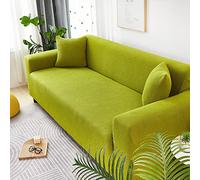 Copridivano 3 Posti Verde Copri Divano 3 Posti con Braccioli Spandex Copridivano Antigraffio Gatto Lavabile Copertura Divano Universale Copridivani Elastici Durabile Coprifivano