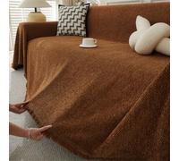Copridivano a forma di L, per animali domestici, in ciniglia, antigraffio, per cani e gatti, 180 x 260 cm, per divani da 1 a 4 posti, colore: cioccolato