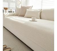 Copridivano a Forma di L, Stile Semplice Copridivani Morbido, Copri Divani AntiGraffio Gatto Quattro Stagioni, Fodere per Divano Componibile,Beige,47 * 71in/120 * 180cm