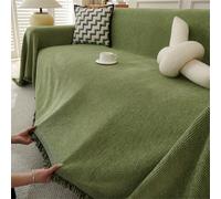 COPRIDIVANO A L 1-4 POSTI IN Ciniglia Antigraffio per Animali Domestici Verde Copridivano 180x340cm Copertura Mobili Cani Gatti