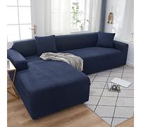 Copridivano angolare impermeabile resistente ai graffi universale elasticizzato in pile polare per soggiorno elegante blu navy 1 posto 90 140 cm protezione per mobili adatta ai gatti