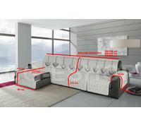 COPRIDIVANO ANGOLARE TRAPUNTATO DIVANI CON PENISOLA DIS. SHABBY 1 BEIGE