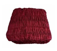 Copridivano angolare Universale Arricciato Bordeaux Melange 5 posti