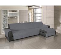 Copridivano Antimacchia Trapuntato Per Divani Con Penisola in Tinta Unita