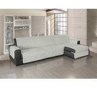 Copridivano Antimacchia Trapuntato Per Divani Con Penisola in Tinta Unita