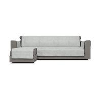 Copridivano Antiscivolo "Comfort" con Penisola SX, Grigio, 240 cm