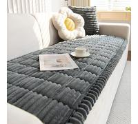 Copridivano Antiscivolo-Copridivano in Morbido Velluto A Coste，Protezione Mobili per Animali Domestici Adatto per Divani A U E A L da 1234 Posti(Grey 1,60x150cm)