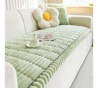 Copridivano Antiscivolo-Copridivano in Morbido Velluto A Coste，Protezione Mobili per Animali Domestici Adatto per Divani A U E A L da 1234 Posti(Green,80x80cm)