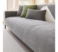 Copridivano Antiscivolo,Cuscini morbidi per divani Fodera per Divano Antimacchia Copricuscini Divano Protezione per Cani Divani Pelle/Legno/Tessuto Balcone Coperta Quattro Stagioni,Dark Grey,110x180cm