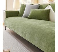 Copridivano Antiscivolo,Cuscini morbidi per divani Fodera per Divano Antimacchia Copricuscini Divano Protezione per Cani Divani Pelle/Legno/Tessuto Balcone Coperta Quattro Stagioni,Green,60x120cm