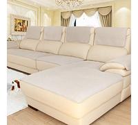 Copridivano antiscivolo di alta qualità, multi-dimensione, per divani componibili e braccioli, copridivano in pelle nera (beige, 60 x 180 cm), resistente all'acqua, facile da pulire