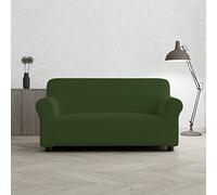 Copridivano Bielastico PIU BELLO a 2 Posti, Estensibile 130-170 cm - Copripoltrona Elasticizzato con Braccioli Sagomati, Lavabile - VERDE SCURO
