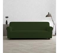 Copridivano Bielastico PIU BELLO a 3 Posti, Estensibile 170-240 cm - Copripoltrona Elasticizzato con Braccioli Sagomati, Lavabile - VERDE SCURO